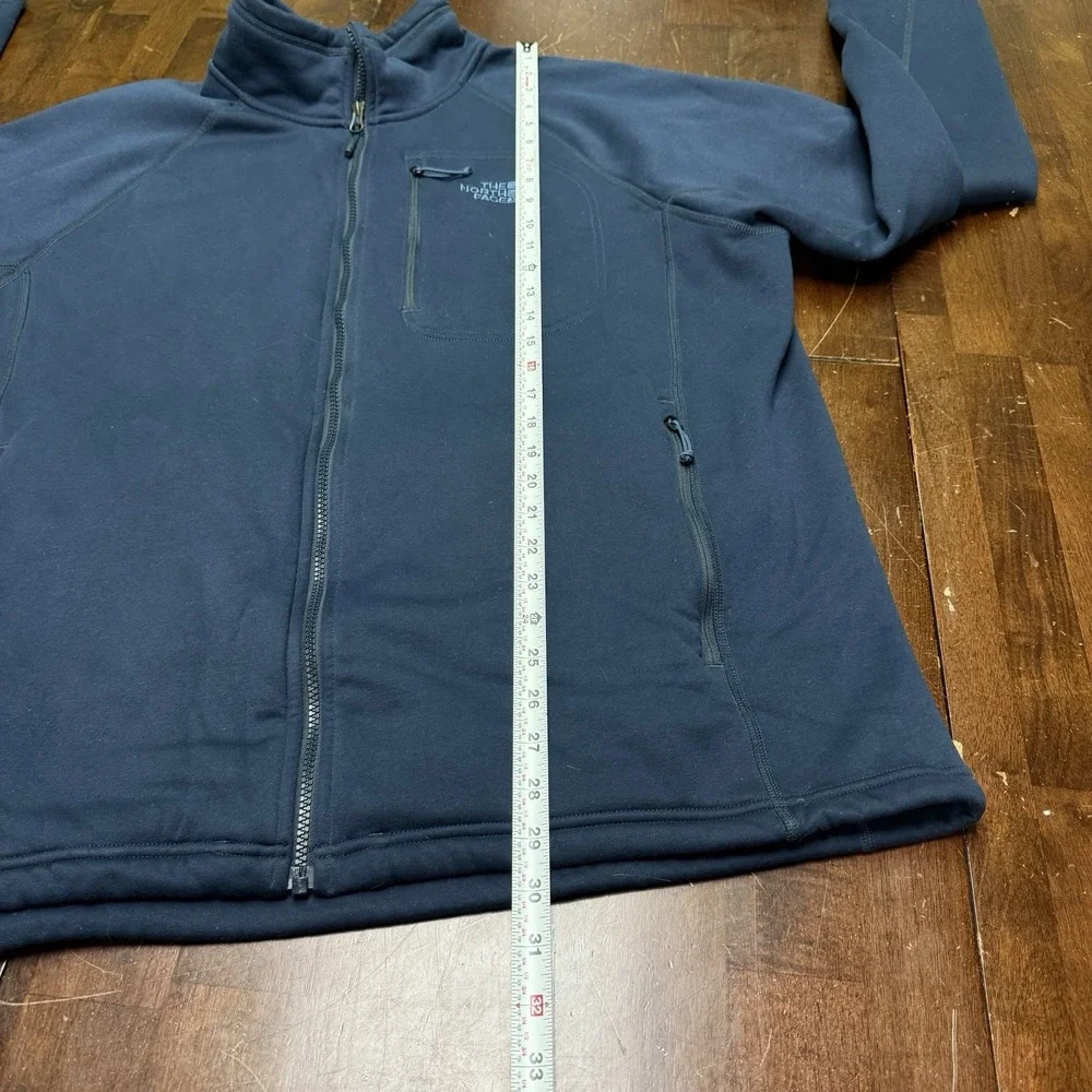 The North Face Jacket Mens XXL Navy Timber Full Zip Soft Shell Sherpa Hiking EUC